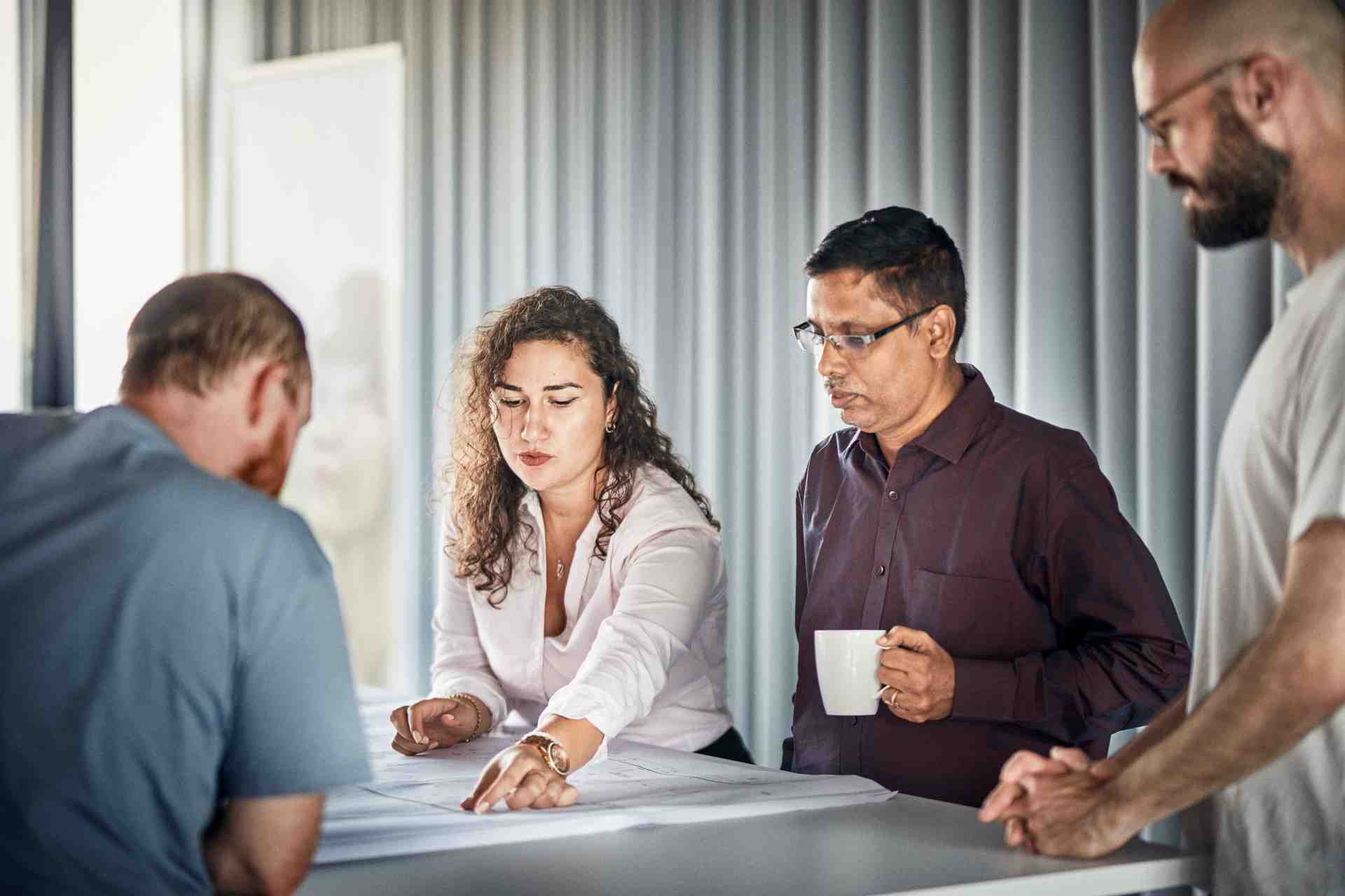 Group shoot - Employer Branding Germany - Zeynep, Ravi, Christoph, Frederik